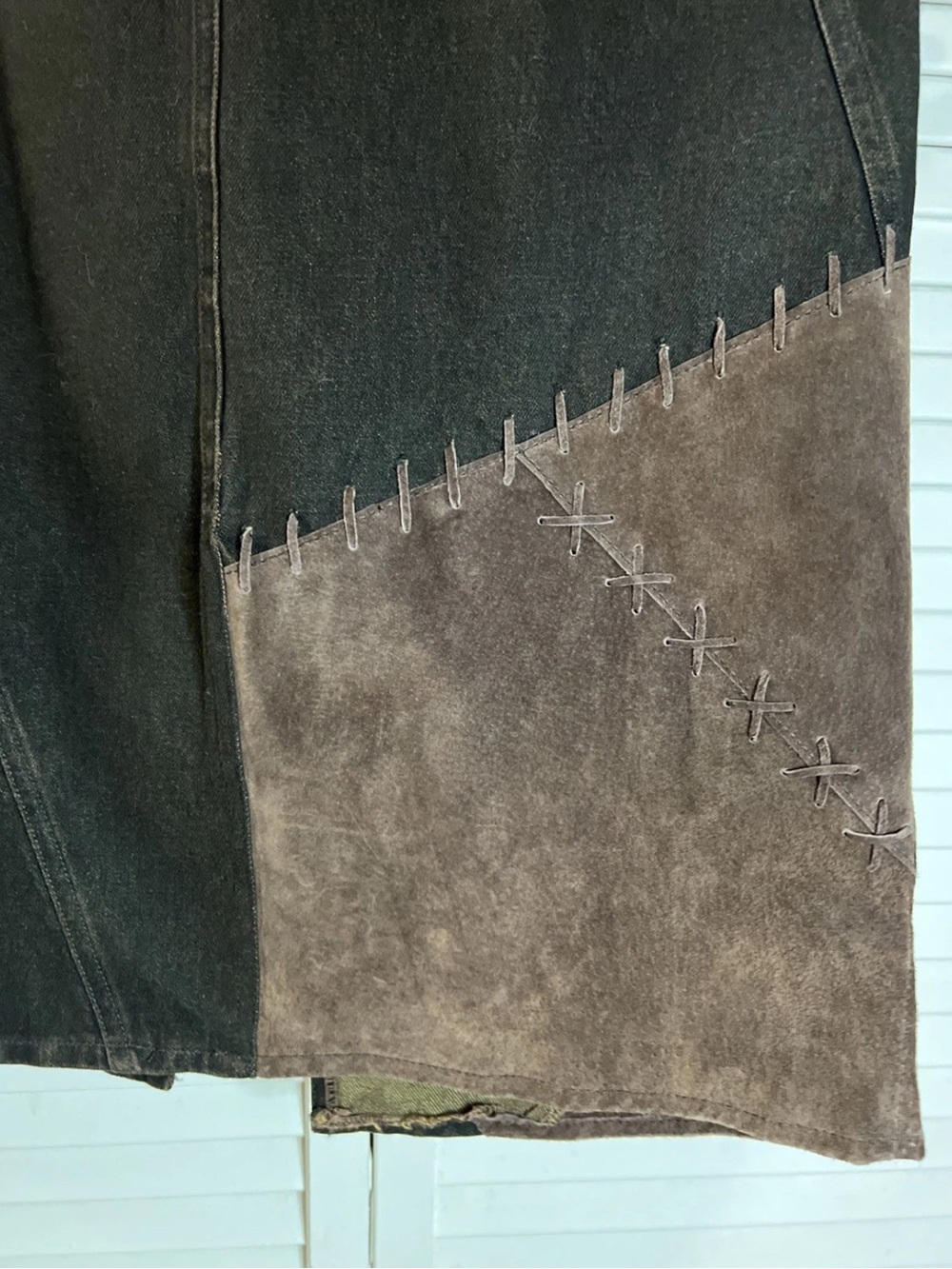 Vintage Nancy Bolen City Girl Western Skirt Brown Suede Cotton Maxi Cowgirl NEW - Picture 2 of 6